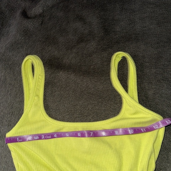 Forever 21 Yellow Ruched Peplum Tank Top - Picture 4 of 5